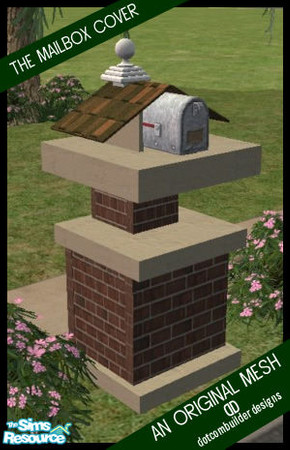 Sims 2 — Mailbox Cover- Brick Dark Red by dotcombuilder — *MESH FILE UPDATED 4/26/05* Must download for others to work.