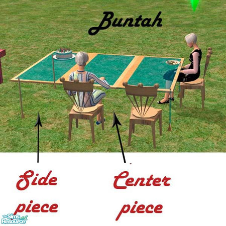 Sims 2 — Light Wood Table with Blue Glass - CENTE by buntah — This is a recolor of the center part for the Glass Top