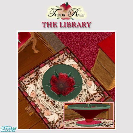 Sims 2 — Tudor Rose Library Deco Bowl by Cashcraft — A decorative bowl featuring the Tudor Rose motif. You MUST download