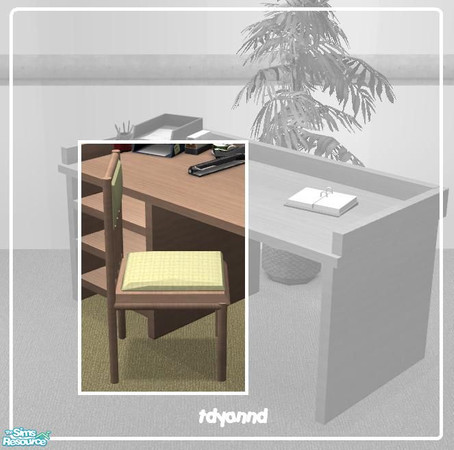 Sims 2 — Down South - Texture Challenge 94 - Desk Chair by tdyannd — A simple and plain living room featuring textures by
