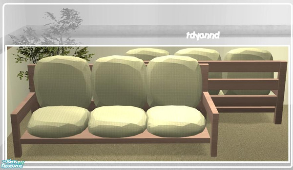 Sims 2 — Down South - Texture Challenge 94 - Sofa by tdyannd — A simple and plain living room featuring textures by