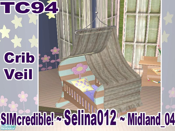 Sims 2 — TC94 Stars & Flowers Nursery - crib veil by selina012 — Part of my Stars and Flowers Nursery Set, made for
