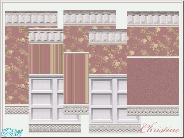 Sims 2 — Spring Romance Wall and Floor set dv by cm_11778 — Beautiful walls and floors to match my Spring Romance bedroom