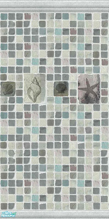 Sims 2 — Sea Shell Tile Set - Wall by Halfcreek — created by Halfcreek