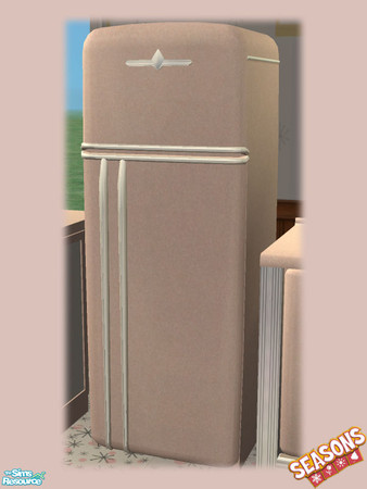 Sims 2 — 50s Retro Kitchen - Fridge Seasons - Mesh by Shakeshaft — Part of a 50\'s Retro Style Kitchen, in a soft pink