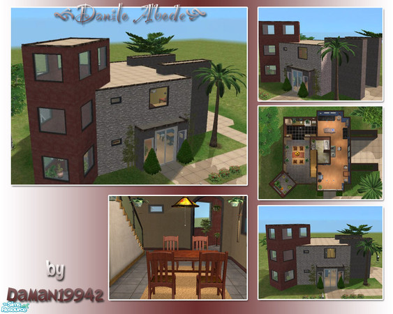Sims 2 — Danilo Abode by daman19942 — BASE GAME ONLY! A nice contemporary home with color and style throughout. All