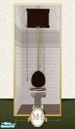 Sims 2 — MH Washroom Toilet by phoenix_phaerie — A vintage style toilet.