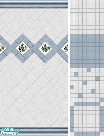 Sims 2 — Forget Me Not Tile Set by Halfcreek — created by Halfcreek