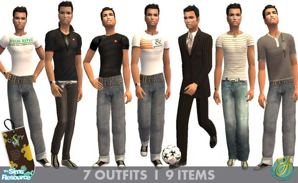 Sims 2 —  by Atracao — This little set of outfits is an hommage to men who are interested in everything and prefer the
