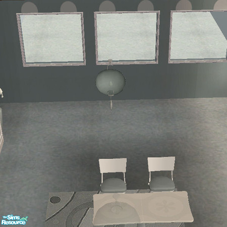 Sims 2 — Modern Glass Hanging Light by paulajedi — Modern Glass Hanging Light - glass globe, blue gray