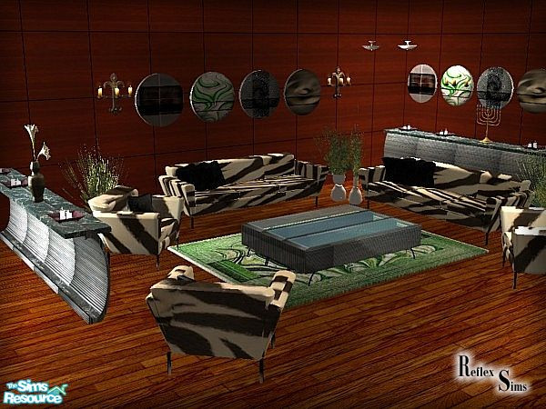 Sims 2 — ReflexZebraSEt by Reflexionistin — This is the first Set I 'am making for TSR. It includes sofa, chair,