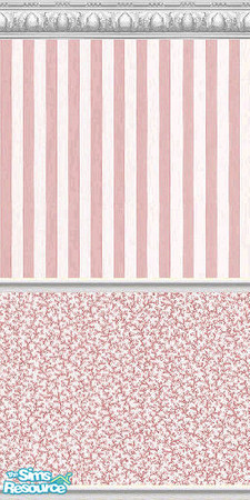 Sims 2 — K8SSeaShellPinkWLL14 by Kate139 — A set of 15 Walls and 4 Floors. Painted and Papered Walls with Sea Coral