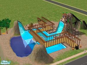 Sims 2 — Paradise by buntah — This pool area is all set for you to add a house. I left room in the back for a full ranch