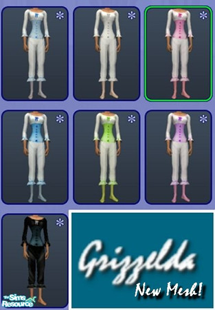 Sims 2 — In the Bloom by Grizzelda — These cute Civil War Era bloomers & corsets will look great on your sim gals.