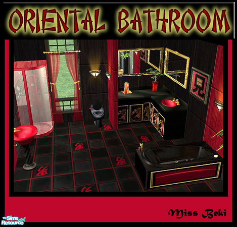 Sims 2 — Oriental Bathroom by miss_beki — Oriental Bathroom by Miss Beki