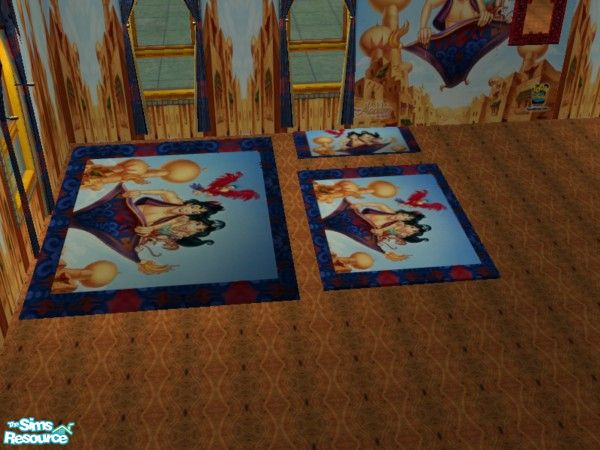 Sims 2 — Aladdin Bedroom rug set by ead425 — Thanks to Toon Disney: 10 items 4 walls: rug set 