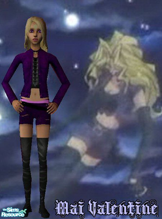 Sims 2 — Mai Valentine by Karribu_hater11579 — Mai Valentine from Yu-Gi-Oh, seen here in the outfit she wears throughout