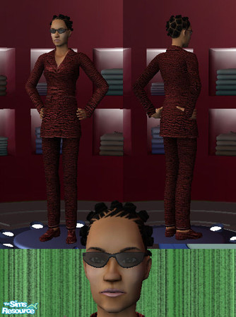 Sims 2 — Niobe by AccessDenied — Niobe from Matrix Reloaded. This is my first char.