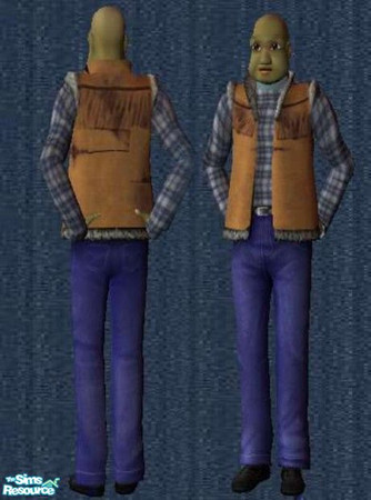 Sims 2 — shrek by ead425 — this is my rendition of Shrek as a cowboy. not a good likeness but he's green