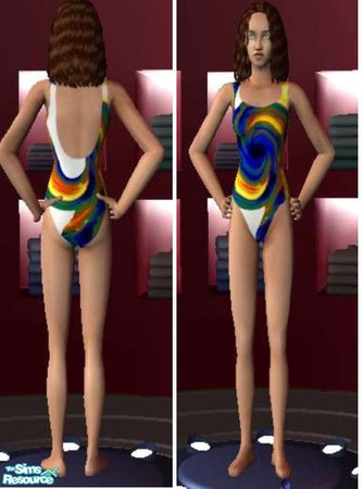 Sims 2 — blueswirlbathingsuit by ead425 — color or the rainbow swirled on with a brush