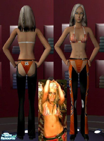 Sims 2 — Christina Aguilera by Sara_Centner — This is my rendition of Xtina from her Dirrty video. She has all visible