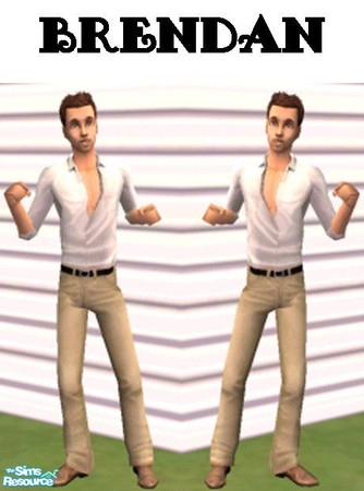 Sims 2 — Brendan by sims4me — He's a snazzy little French dude for your sims to hang out with! He is based on the French
