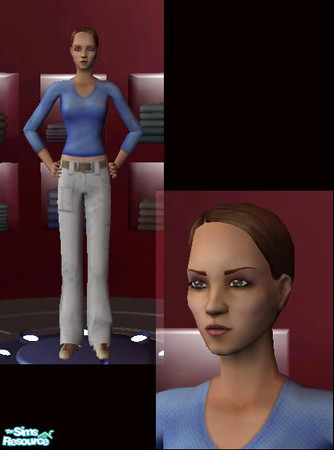 Sims 2 — Kate Moss by elmyras — Model Kate Moss with short hair.