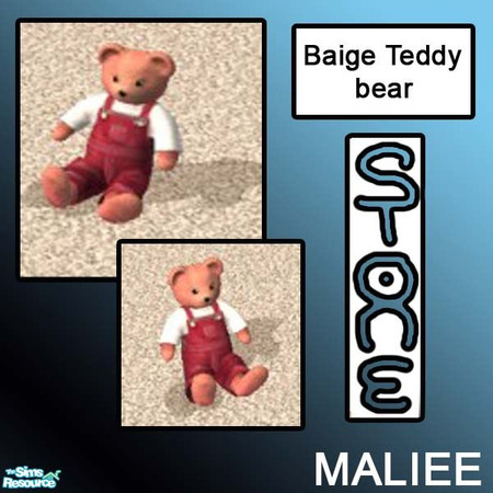 Sims 2 — stone teddy bear by maliee1 — here is a beautiful baige collectin, of objects made from the finest stone in all