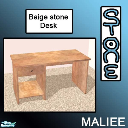 Sims 2 — stone desk by maliee1 — here is a beautiful baige collectin, of objects made from the finest stone in all of the