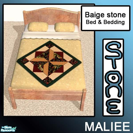 Sims 2 — stone bed by maliee1 — here is a beautiful baige collectin, of objects made from the finest stone in all of the