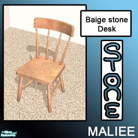 Sims 2 — stone chair by maliee1 — here is a beautiful baige collectin, of objects made from the finest stone in all of