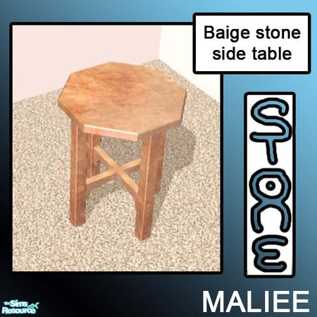 Sims 2 — stone bedside table by maliee1 — here is a beautiful baige collectin, of objects made from the finest stone in