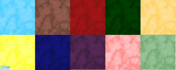 Sims 2 — MDP Colour Pack I Marble Floors by MelandStv — There are 10 colourful floors in this set. They are part of my