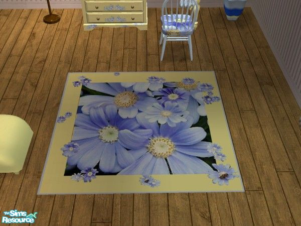 Sims 2 — Blue Daisy 2x2 Floor Carpet by candrew22004 — I created a set Starting with the Blue Daisy Alienware