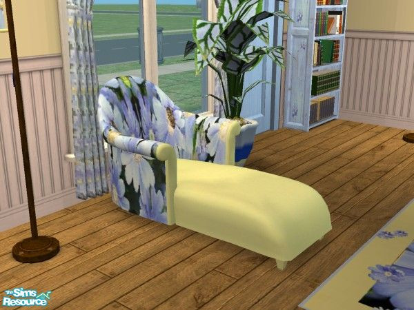 Sims 2 — Blue Daisy Lounging Chair by candrew22004 — I created a set starting with the Blue Daisy Alienware Computer..and