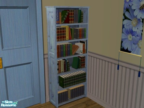 Sims 2 — Blue Daisy Book Nook by candrew22004 — I created a set starting with the Blue Daisy Alienware Computer..and it
