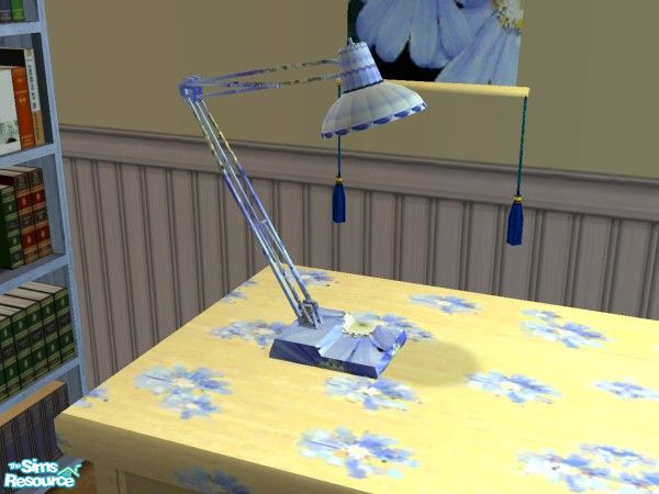 Sims 2 — Blue Daisy Bent Arm Desk Lamp by candrew22004 — I created a set starting with the Blue Daisy Alienware