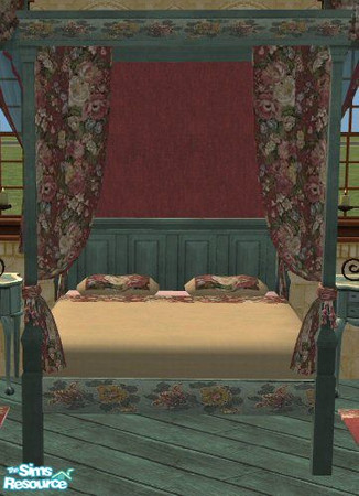 Sims 2 — Bed Frame rustic art by 15pupmaus49 — part of set sleeping room mediterran