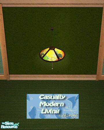 Sims 2 — Casually Modern Ceiling Light by Nikki041498 — A Picasso-esc stained glass ceiling light. Glass only.