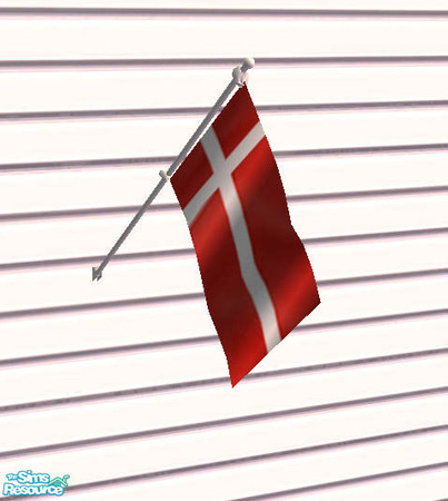 Sims 2 — Flags for your Home - Denmark by Gamerg — This is the Flags for the Home Series Denmark Flag.
