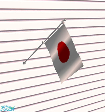 Sims 2 — Flags for your Home - Japan by Gamerg — I tried remaking this one several times, its hard due to the way the