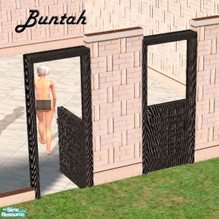 Sims 2 — Black Wood Half Door by buntah — This is a recolor of the half door. It requires the base mesh file and the