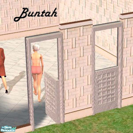 Sims 2 — White Wood Half Door by buntah — This is a recolor of the half door. It requires the base mesh file and the