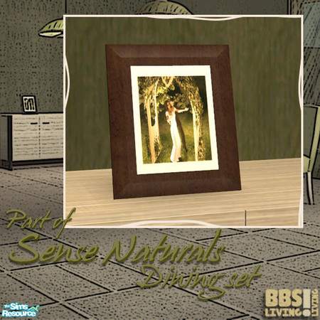 Sims 2 — Sense Naturals Dining, Photoframe by BetterbeSim — Serenity in basics; natural colors and honest materials.