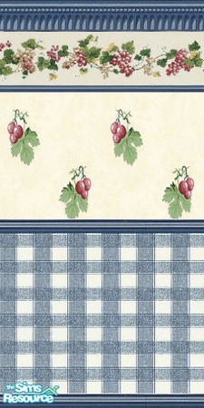 Sims 2 — BG_Split by Astarta — Grape wall and floor set for country stile kitchen.