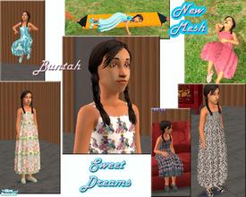Sims 2 — Sweet Dreams by buntah — Long nighties and fuzzy slippers for the little girls in our games. This one is