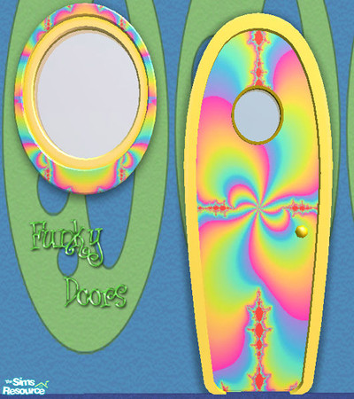 Sims 2 — Funkydoor02 by Cloisonne — Cool door for any hippy home.