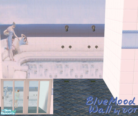 Sims 2 — BlueMood Tile by DOT — BlueMood Tile Walls