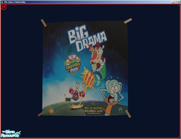 Sims 2 — Spongebob Poster by dddrake — Find under "Reggae Mon"