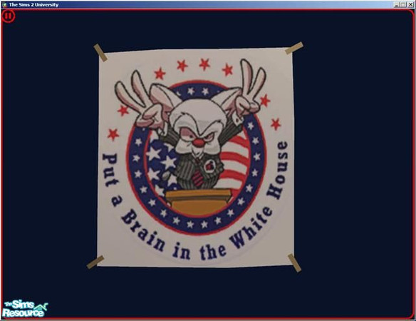 Sims 2 — Brain For President Poster by dddrake — Find under "Reggae Mon"